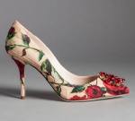 Zapatos con estampado de rosas de Dolce & Gabbana